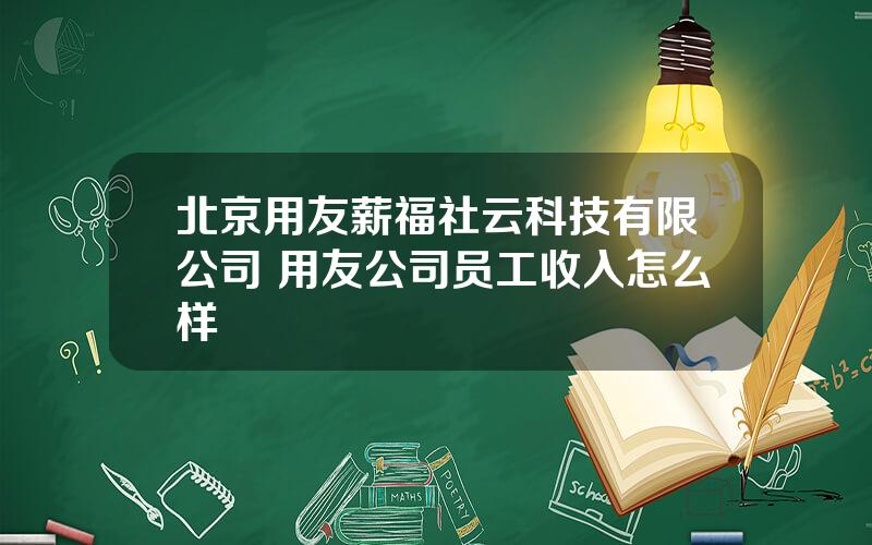 北京用友薪福社云科技有限公司 用友公司员工收入怎么样